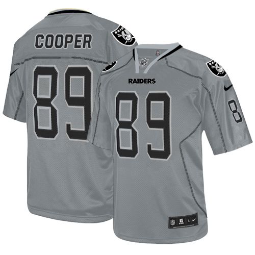 Nike Raiders #89 Amari Cooper Lights Out Grey Men's Stitched NFL Elite Jersey - Click Image to Close